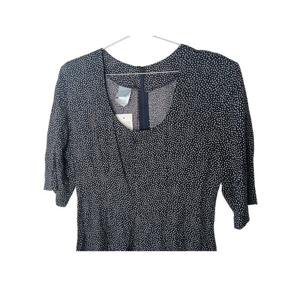 New with Tags Vintage Rabbit Designs Dress Navy Print Shoulder Pads Size 14 - Picture 5 of 12